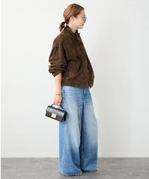 Deuxieme Classe（ドゥーズィエムクラス）の「*Suede Cropped ブルゾン（ライダースジャケット・レディース・ウッド・FREE）」の15枚目の写真