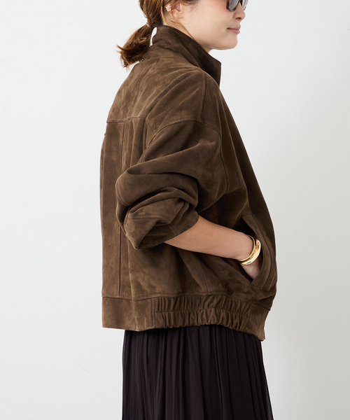 Deuxieme Classe（ドゥーズィエムクラス）の「*Suede Cropped ブルゾン（ライダースジャケット・レディース・ウッド・FREE）」の18枚目の写真