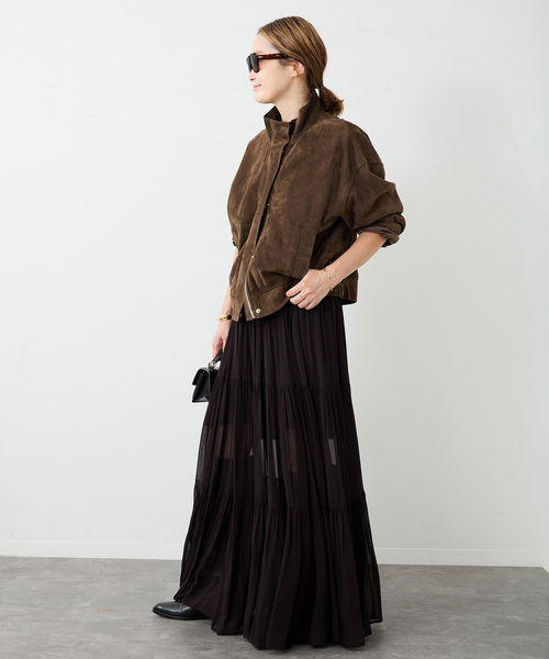 Deuxieme Classe（ドゥーズィエムクラス）の「*Suede Cropped ブルゾン（ライダースジャケット・レディース・ウッド・FREE）」の21枚目の写真