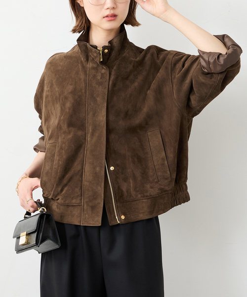 Deuxieme Classe（ドゥーズィエムクラス）の「*Suede Cropped ブルゾン（ライダースジャケット・レディース・ウッド・FREE）」の22枚目の写真