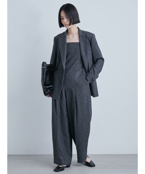 MIESROHE(ミースロエ)の「ツィードダブルブレストジャケット(テーラードジャケット・レディース・ベージュ/チェック/チャコールグレー・0/1)」の4枚目の写真