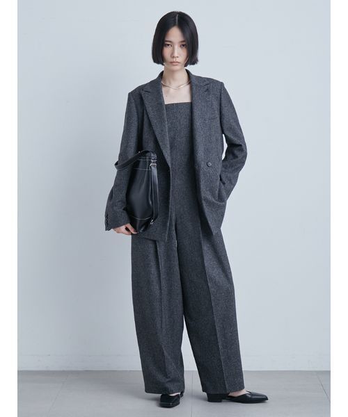 MIESROHE(ミースロエ)の「ツィードダブルブレストジャケット(テーラードジャケット・レディース・ベージュ/チェック/チャコールグレー・0/1)」の15枚目の写真