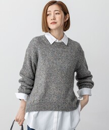 【洗える】マーブルルレックスリリー バルキーニット