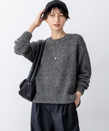 【洗える】マーブルルレックスリリー バルキーニット