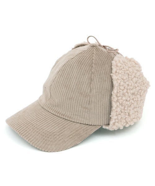 チチカカ（チチカカ）の「コーデュロイボアフライトキャップ（キャップ・レディース・ベージュ/カーキ・FREE）」の7枚目の写真