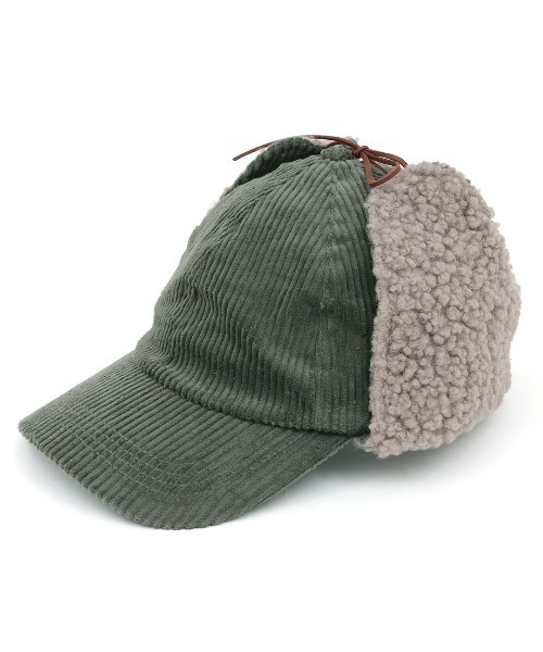 チチカカ（チチカカ）の「コーデュロイボアフライトキャップ（キャップ・レディース・ベージュ/カーキ・FREE）」の8枚目の写真