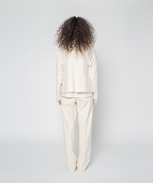 muller of yoshiokubo(ミュラーオブヨシオクボ)の「muller of yoshiokubo ミュラーオブヨシオクボ / BUMPY WOOL VEST バンピーウールベスト / MLF25701(ベスト・レディース・アイボリー/ブラック・38/36)」の5枚目の写真