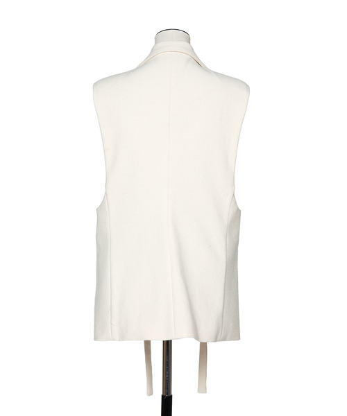 muller of yoshiokubo(ミュラーオブヨシオクボ)の「muller of yoshiokubo ミュラーオブヨシオクボ / BUMPY WOOL VEST バンピーウールベスト / MLF25701(ベスト・レディース・アイボリー/ブラック・38/36)」の8枚目の写真