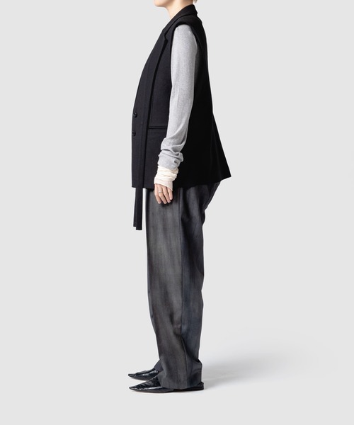 muller of yoshiokubo(ミュラーオブヨシオクボ)の「muller of yoshiokubo ミュラーオブヨシオクボ / BUMPY WOOL VEST バンピーウールベスト / MLF25701(ベスト・レディース・アイボリー/ブラック/ベージュ・38/36)」の14枚目の写真