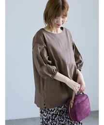 Lugnoncure | バックリボン綿麻7分袖ブラウス(シャツ/ブラウス)