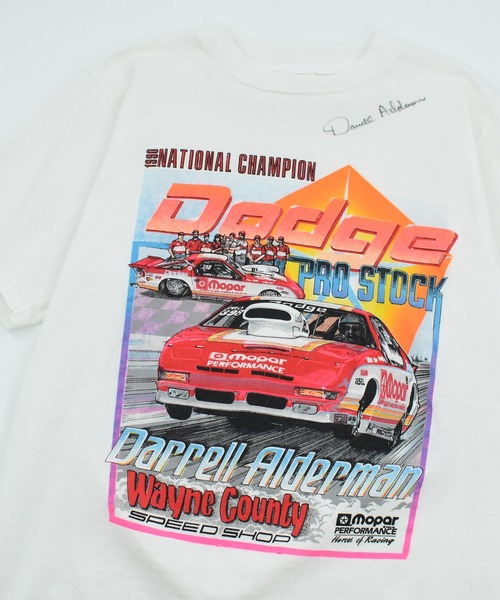 VINTAGE（ヴィンテージ）の「【USED】90’s alore “1990 NATIONAL CHAMPION” レーシング Tシャツ USA製（Tシャツ/カットソー・メンズ・ホワイト・LARGE）」の2枚目の写真