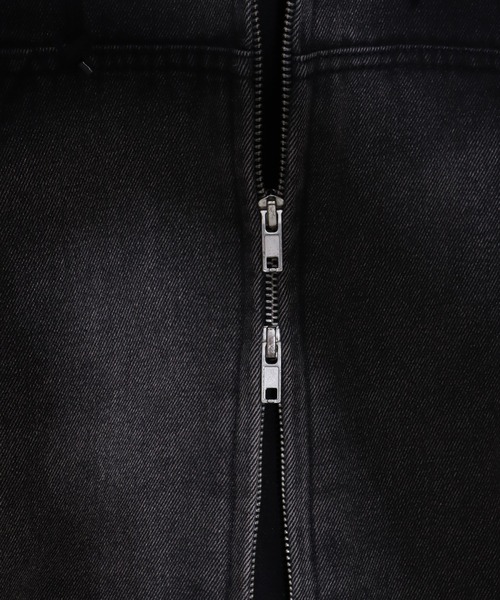 SEQUENZ(シークエンズ)の「【SEQUENZ/シークエンズ】WASHED DENIM ZIPHOODIE(ブルゾン・レディース・ブラック/ブラウン/パープル系その他/ネイビー・M/L)」の12枚目の写真