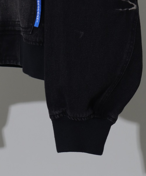 SEQUENZ(シークエンズ)の「【SEQUENZ/シークエンズ】WASHED DENIM ZIPHOODIE(ブルゾン・レディース・ブラック/ブラウン/パープル系その他/ネイビー・M/L)」の14枚目の写真