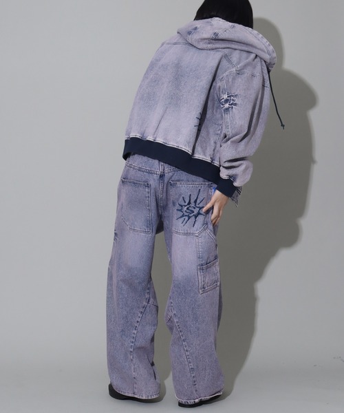 SEQUENZ/シークエンズ】WASHED DENIM ZIPHOODIE（ブルゾン）｜SEQUENZ