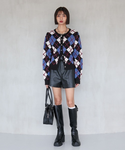 PAGEBOY(ページボーイ)の「ループアーガイルカーディガン(カーディガン/ボレロ・レディース・ブラウン/グレー/ブラック・FREE)」の11枚目の写真