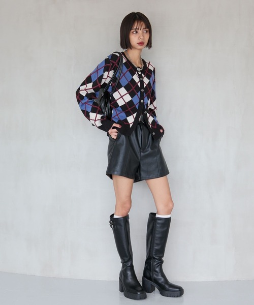 PAGEBOY(ページボーイ)の「ループアーガイルカーディガン(カーディガン/ボレロ・レディース・ブラウン/グレー/ブラック・FREE)」の13枚目の写真