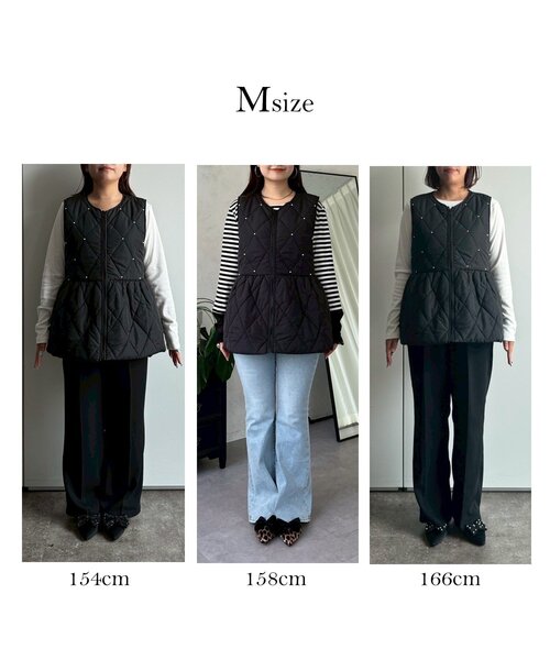 prose verse キルティングパールペプラムジレ キルティングパールペプラムジレ | prose verse(プロズヴェール