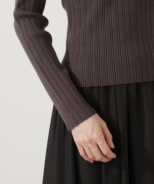 PROPORTION BODY DRESSING（プロポーションボディドレッシング）の「＜ウォッシャブル＞ポロリブニット / 1215270007（ニット/セーター・レディース・ダークグレー/ホワイト系その他/ピンク・FREE）」の14枚目の写真