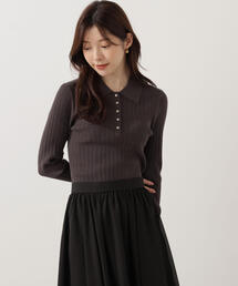 PROPORTION BODY DRESSING | ＜ウォッシャブル＞ポロリブニット / 1215270007(ニット/セーター)