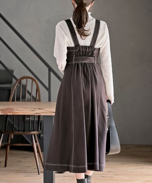 チェックプリーツ切替ジャンドレ（ジャンパースカート）｜rps（アール