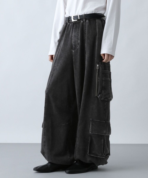 SET UP対応】ピグメントスウェットカーゴパンツ(HARE)（スウェット