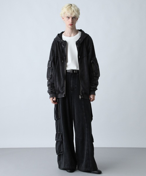 HARE（ハレ）の「【SET UP対応】ピグメントスウェットカーゴパンツ(HARE)（スウェットパンツ・メンズ・ブラウン/ブラック・SMALL/MEDIUM）」の19枚目の写真