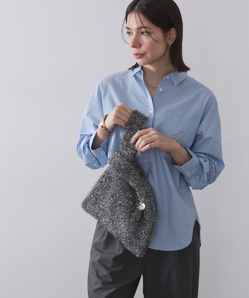 OPAQUE.CLIP（オペークドットクリップ）の「メタルチャーム付きラメニットバッグ（トートバッグ・レディース・ゴールド/ブラック/ブラウン系その他/シルバー系その他・00）」の4枚目の写真