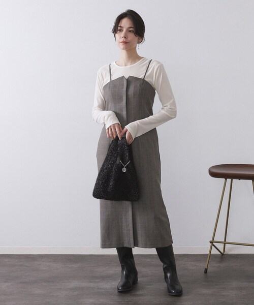 OPAQUE.CLIP（オペークドットクリップ）の「メタルチャーム付きラメニットバッグ（トートバッグ・レディース・ゴールド/ブラック/ブラウン系その他/シルバー系その他・00）」の10枚目の写真