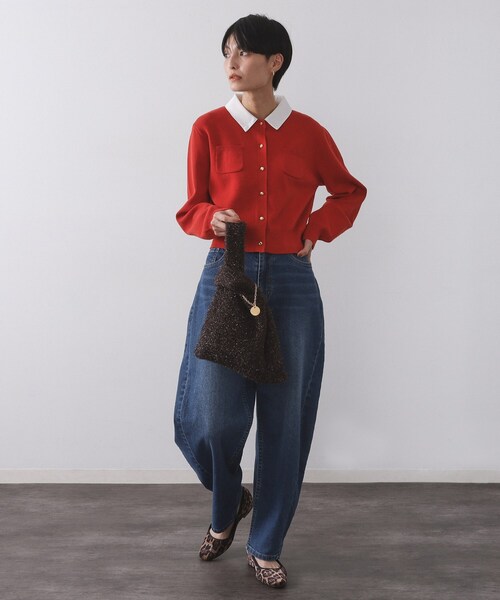 OPAQUE.CLIP（オペークドットクリップ）の「メタルチャーム付きラメニットバッグ（トートバッグ・レディース・ゴールド/ブラック/ブラウン系その他/シルバー系その他・00）」の12枚目の写真