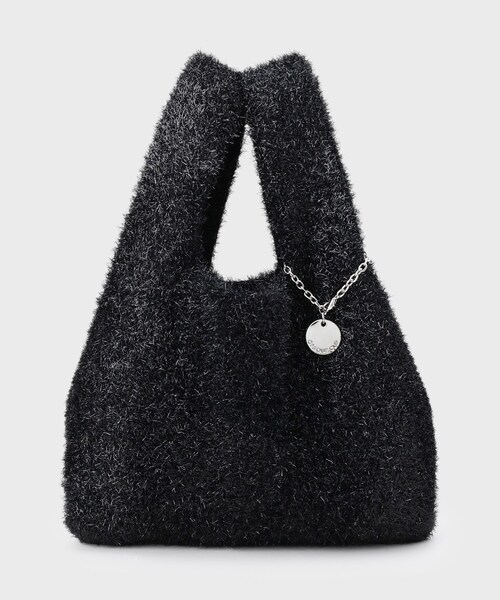 OPAQUE.CLIP（オペークドットクリップ）の「メタルチャーム付きラメニットバッグ（トートバッグ・レディース・ゴールド/ブラック/ブラウン系その他/シルバー系その他・00）」の13枚目の写真