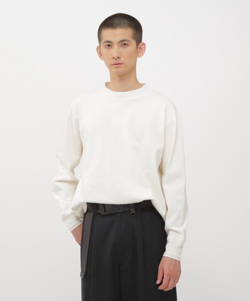 MHL.（エムエイチエル）の「LIGHT DENSED COTTON JERSEY TOP（Tシャツ/カットソー・メンズ・ホワイト系その他3/グリーン系その他7/グレー系その他4・LARGE/MEDIUM）」の2枚目の写真