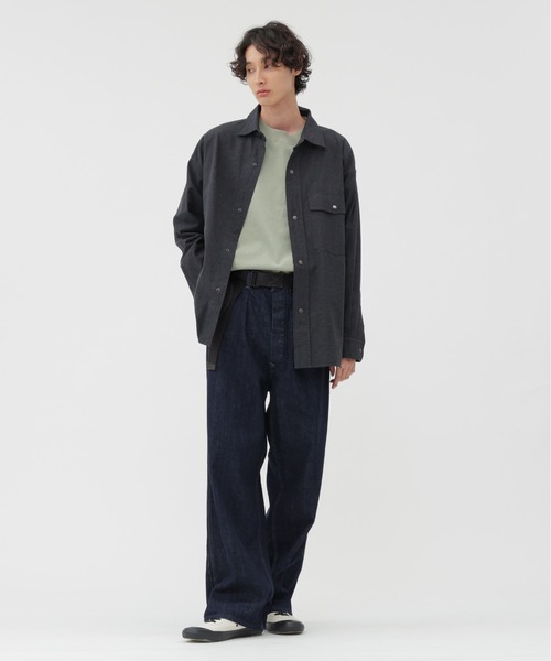 MHL.（エムエイチエル）の「LIGHT DENSED COTTON JERSEY TOP（Tシャツ/カットソー・メンズ・ホワイト系その他3/グリーン系その他7/グレー系その他4・LARGE/MEDIUM）」の16枚目の写真