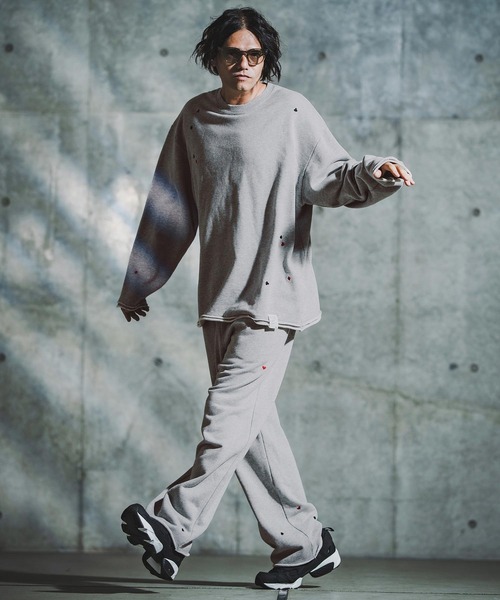 GLIMCLAP（グリムクラップ）の「msw1763-Card Stitch Emblem Sweat shirt スウェットプルオーバー(192-033-gla-cf)（スウェット・メンズ・ブラック/オフホワイト/ミックスグレー/ブラウン系その他・S/M/L）」の9枚目の写真
