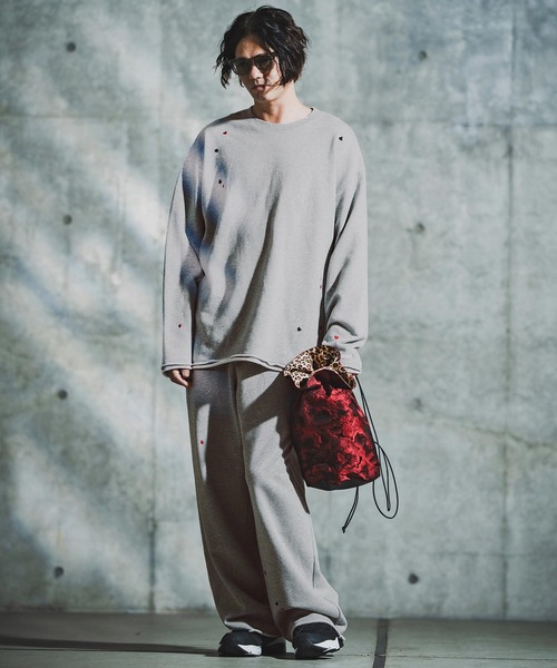 GLIMCLAP（グリムクラップ）の「msw1763-Card Stitch Emblem Sweat shirt スウェットプルオーバー(192-033-gla-cf)（スウェット・メンズ・ブラック/オフホワイト/ミックスグレー/ブラウン系その他・S/M/L）」の10枚目の写真