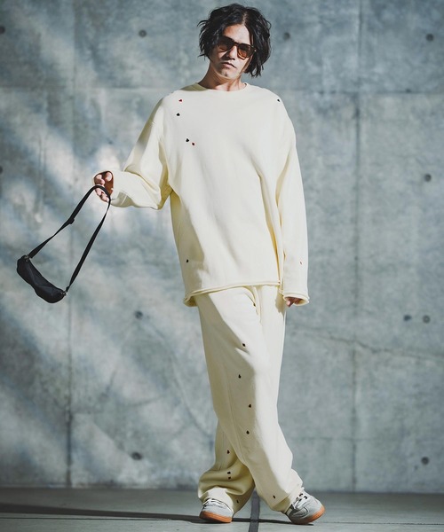 GLIMCLAP（グリムクラップ）の「msw1763-Card Stitch Emblem Sweat shirt スウェットプルオーバー(192-033-gla-cf)（スウェット・メンズ・ブラック/オフホワイト/ミックスグレー/ブラウン系その他・S/M/L）」の14枚目の写真
