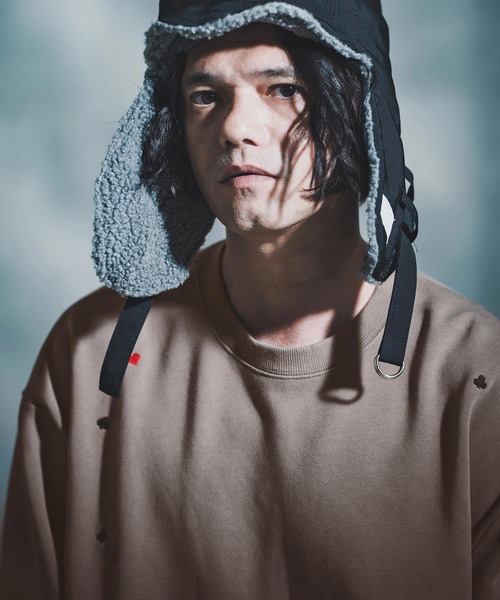 GLIMCLAP（グリムクラップ）の「msw1763-Card Stitch Emblem Sweat shirt スウェットプルオーバー(192-033-gla-cf)（スウェット・メンズ・ブラック/オフホワイト/ミックスグレー/ブラウン系その他・S/M/L）」の20枚目の写真