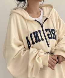 フロントロゴ ハーフジップ フーディー