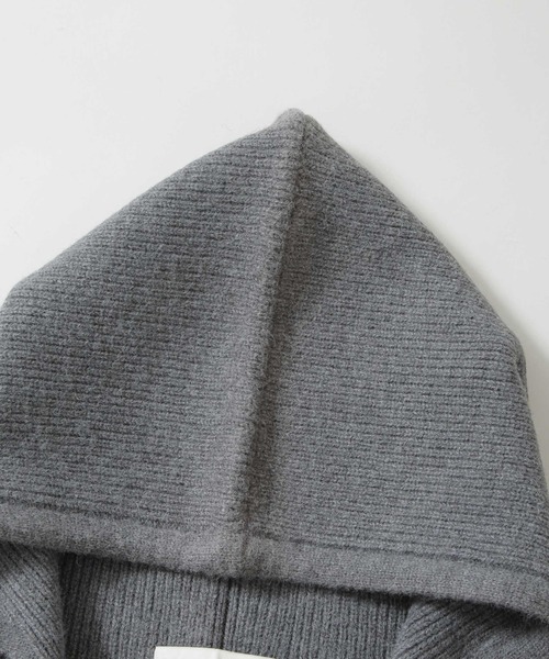 NANO universe（ナノユニバース）の「ボタン開閉バラクラバ（ニットキャップ/ビーニー・レディース・チャコール/ベージュ/アイボリー・FREE）」の12枚目の写真