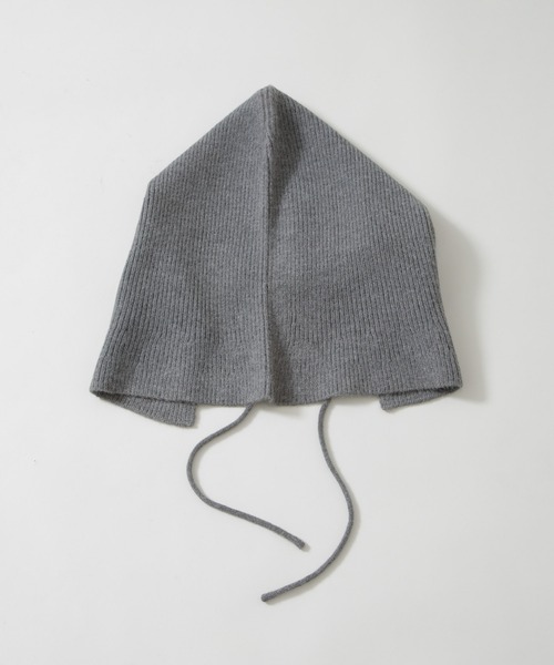 NANO universe（ナノユニバース）の「ボタン開閉バラクラバ（ニットキャップ/ビーニー・レディース・チャコール/ベージュ/アイボリー・FREE）」の8枚目の写真