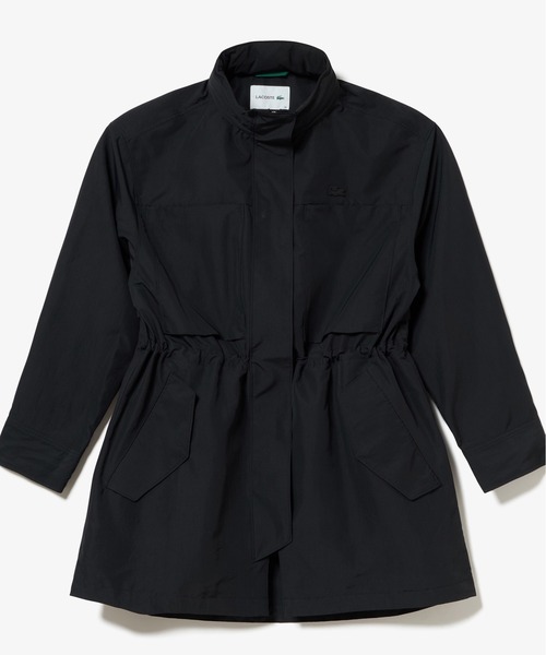 LACOSTE（ラコステ）の「撥水 ウエストドローコード ユーティリティマウンテンパーカー / フード収納可（マウンテンパーカー・レディース・ブラック/ベージュ・34/36/38/40）」の6枚目の写真