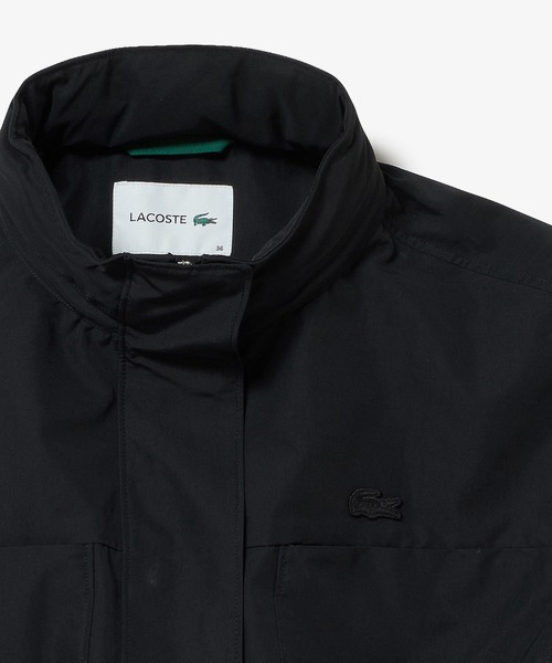 LACOSTE（ラコステ）の「撥水 ウエストドローコード ユーティリティマウンテンパーカー / フード収納可（マウンテンパーカー・レディース・ブラック/ベージュ・34/36/38/40）」の11枚目の写真