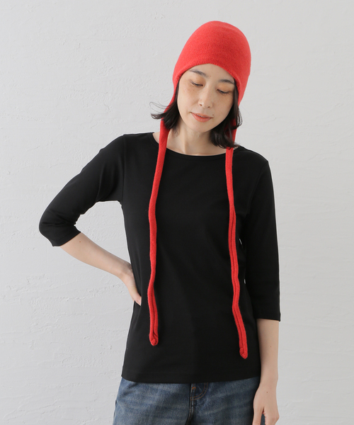 IENA（イエナ）の「BASERANGE/ベースレンジ TIER HOOD ニット帽（ニットキャップ/ビーニー・レディース・レッド・FREE）」の8枚目の写真