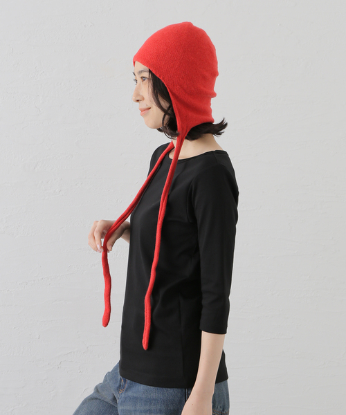 IENA（イエナ）の「BASERANGE/ベースレンジ TIER HOOD ニット帽（ニットキャップ/ビーニー・レディース・レッド・FREE）」の9枚目の写真