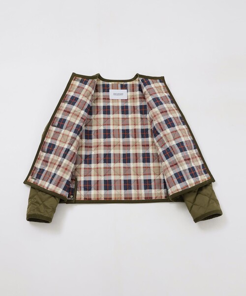 MACKINTOSH PHILOSOPHY（ﾏｯｷﾝﾄｯｼｭ ﾌｨﾛｿﾌｨｰ）の「【ROYTON（ロイトン）】キルティング（ノーカラーコート・レディース・ホワイト系その他/カーキ/ダークネイビー・36/40/38）」の7枚目の写真