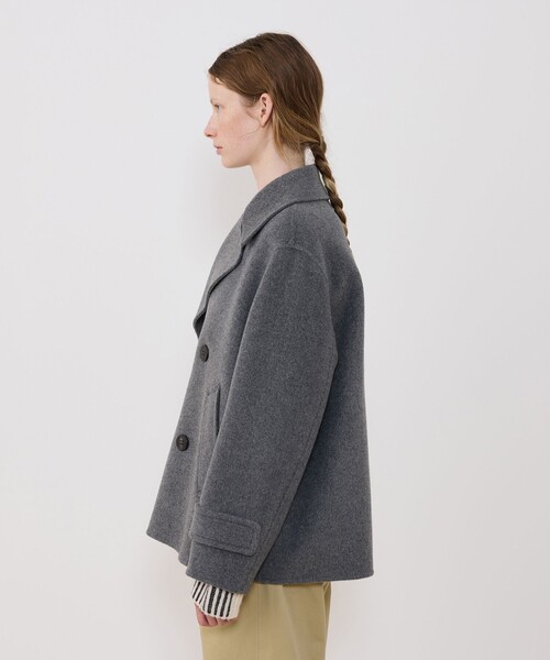 ギャルリーヴィー メルトンピーコート Super120's ウールメルトンピーコート/ネイビー | Factelier