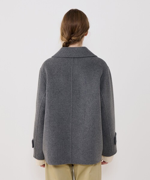 WEB先行予約】ウールカシミヤダブルフェイス Pコート