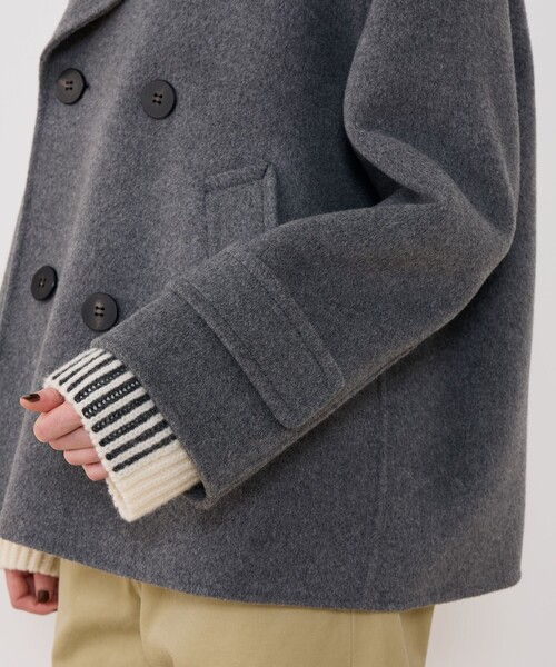 WEB先行予約】ウールカシミヤダブルフェイス Pコート