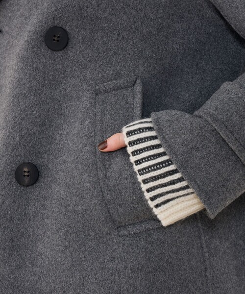 ウールカシミヤダブルフェイス Pコート（ピーコート）｜GALERIE VIE