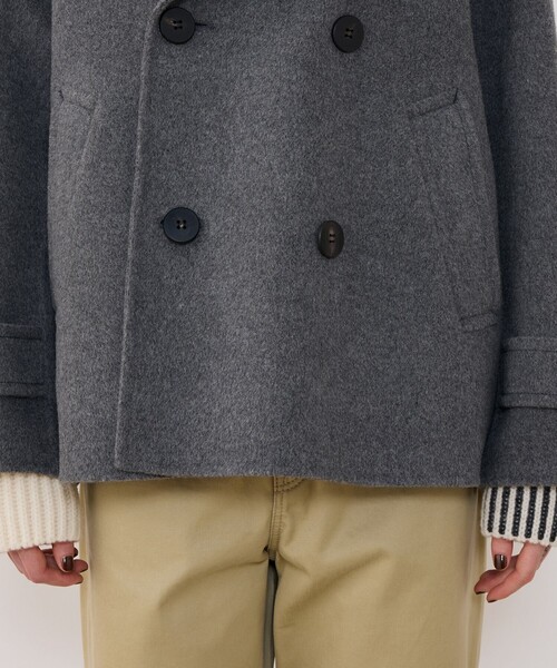 WEB先行予約】ウールカシミヤダブルフェイス Pコート