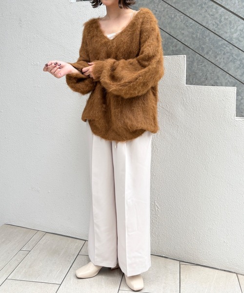 SOELA(ソエラ)の「ハイウエストリボンパンツ(その他パンツ・レディース・アイボリー/ブラック/チャコールグレー・S/M)」の7枚目の写真